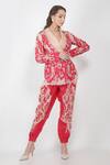 Buy_Jajaabor_Pink Silk Organza Jacket And Joggers Set_Online_at_Aza_Fashions