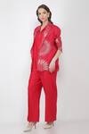 Buy_Jajaabor_Pink Silk Organza Jacket With Jumpsuit_Online_at_Aza_Fashions