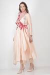 Buy_Jajaabor_Pink Silk Chanderi Angarkha Kurta And Pant Set_Online_at_Aza_Fashions