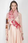 Jajaabor_Pink Silk Chanderi Angarkha Kurta And Pant Set_at_Aza_Fashions