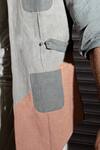 Jatin Malik_Grey Cotton Linen Overshirt And Pant Set _at_Aza_Fashions