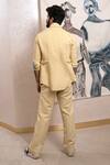 Shop_Jatin Malik_Yellow Cotton Linen Overshirt And Pant Set _at_Aza_Fashions