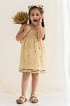 Buy_The Right Cut_Beige Handloom Cotton French Fries Dress_at_Aza_Fashions