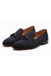 Shop_3dm Lifestyle_Blue Suede Tassel Loafers  _at_Aza_Fashions