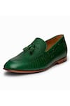 Buy_3DM Lifestyle_Green Full Grain Calf Leather Uppers Leather Tassel Loafers_Online_at_Aza_Fashions