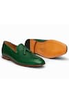 3DM Lifestyle_Green Full Grain Calf Leather Uppers Leather Tassel Loafers_at_Aza_Fashions