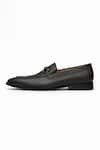 Buy_3DM LIFESTYLE_Black Horsebit Leather Loafers  _Online_at_Aza_Fashions