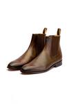 Buy_3dm Lifestyle_Brown Leather Chelsea Boots  _at_Aza_Fashions