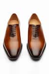 Shop_3DM LIFESTYLE_Brown Oxford Leather Shoes _at_Aza_Fashions