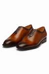 3DM LIFESTYLE_Brown Oxford Leather Shoes _Online_at_Aza_Fashions