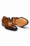 Shop_3DM LIFESTYLE_Brown Oxford Leather Shoes _Online_at_Aza_Fashions