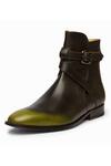 3DM LIFESTYLE_Black Leather Jodhpur Boots  _Online_at_Aza_Fashions