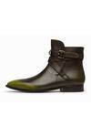 Shop_3DM LIFESTYLE_Black Leather Jodhpur Boots  _Online_at_Aza_Fashions