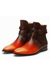 Buy_3dm Lifestyle_Red Leather Jodhpur Boots _at_Aza_Fashions