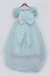 Fayon Kids_Blue Star Embellished Ball Gown For Girls_at_Aza_Fashions