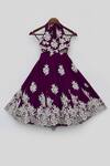 Buy_Fayon Kids_Purple Cotton Embroidery Floral Gown _Online_at_Aza_Fashions