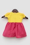 Fayon Kids_Yellow Linen Cartoon Print Dress _Online_at_Aza_Fashions