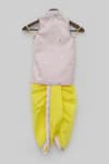 Shop_Fayon Kids_Yellow Silk Embroidery Kurta And Dhoti Pant Set _Online_at_Aza_Fashions