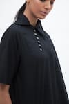 Shop_Aakaar_Black Cotton Spread Collar Noire Asymmetric Tunic _Online_at_Aza_Fashions