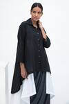 Buy_Aakaar_Black Cotton Layered Tunic For Kids_Online_at_Aza_Fashions