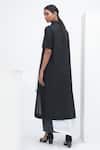 Shop_Aakaar_Black Cotton Spread Collar Layered Tunic _at_Aza_Fashions