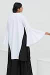 Shop_Aakaar_White Cotton Asymmetric Tunic_at_Aza_Fashions