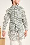 Buy_Project Bandi_Grey Cotton Printed Floral Bundi _Online_at_Aza_Fashions