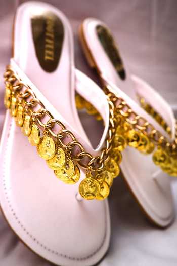 Shop_Foot Fuel_Pink Coin Tassel Flats _at_Aza_Fashions
