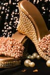 Foot Fuel_Pink Embellished Pearl Work Platform Wedges _Online_at_Aza_Fashions