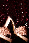 Buy_Foot Fuel_Pink Embellished Pearl Work Block Heels _Online_at_Aza_Fashions