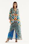 Buy_Rajdeep Ranawat_Multi Color Eila Silk Asymmetric Tunic_Online_at_Aza_Fashions