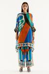 Rajdeep Ranawat_Multi Color Chanel Silk Printed Tunic_Online_at_Aza_Fashions