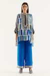 Rajdeep Ranawat_Multi Color Chanel Silk Printed Tunic_Online_at_Aza_Fashions