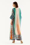 Shop_Rajdeep Ranawat_Multi Color Silk Banera Printed Kimono Tunic And Palazzo Set_at_Aza_Fashions