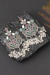 Buy_Sangeeta Boochra_Silver Plated Stones, Beads Handcrafted Drop Earrings _at_Aza_Fashions