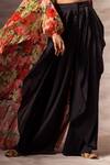 Shop_Ruhr India_Black Satin Draped Trouser _at_Aza_Fashions