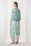 Shop_Namrata Joshipura_Blue Aurora Floral Embroidered Kurta Set_at_Aza_Fashions