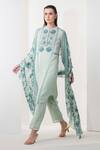Buy_Namrata Joshipura_Blue Aurora Floral Embroidered Kurta Set_Online_at_Aza_Fashions