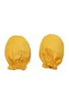 Tiber Taber_Yellow Silk Viscose Blend Embroidered Cap Mittens And Booties Set  _Online_at_Aza_Fashions