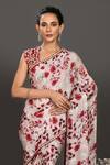 Onaya_Pink Chikankari Block Printed And Embroidered Floral Saree With Blouse  _at_Aza_Fashions