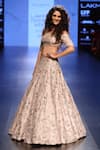 Buy_Payal Singhal_Pink Dupion Silk Embroidery Pearls And Sequin One Saiyami Off Choli With Lehenga _Online_at_Aza_Fashions