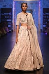 Shop_Payal Singhal_Grey Velvet Embroidery Round Larisa Bridal Lehenga Set _Online_at_Aza_Fashions