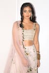 Shop_Payal Singhal_Grey Silk Embroidery Square Neck Aylen Bustier With Skirt Palazzo Set _Online_at_Aza_Fashions