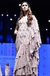 Buy_Payal Singhal_Pink Georgette Embroidered Geometric Motif V Zila Saree And Choli Set For Women_at_Aza_Fashions