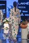 Shop_Payal Singhal_White Georgette Printed Abutilon Flower Motifs Azia Kurta And Churidar Set _at_Aza_Fashions
