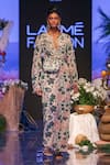 Buy_Payal Singhal_White Georgette Printed Abutilon Flower Motifs Azia Kurta And Churidar Set _Online_at_Aza_Fashions