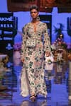 Shop_Payal Singhal_White Georgette Printed Abutilon Flower Motifs Azia Kurta And Churidar Set _Online_at_Aza_Fashions