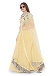 Buy_Payal Singhal_Yellow Crepe Embroidered Mukaish Round Panelled Lehenga Set _Online_at_Aza_Fashions