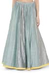 Shop_Payal Singhal_Blue Net, Georgette, Brocade, Silkmul Mukaish Embroidered Panelled Lehenga Set _Online_at_Aza_Fashions