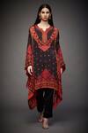 Buy RI.Ritu Kumar Black Viscose Printed Geometric Notched Asymmetric Kurta at Aza Fashions Buy_RI.Ritu Kumar_Black Viscose Printed Geometric Notched Asymmetric Kurta _at_Aza_Fashions
